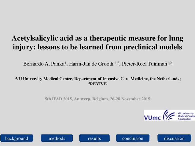 Acetylsalicylic acid as a therapeutic measure for lung v1