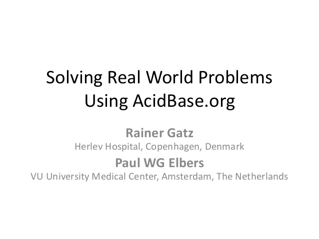 Solving real world problems Using AcidBase.org