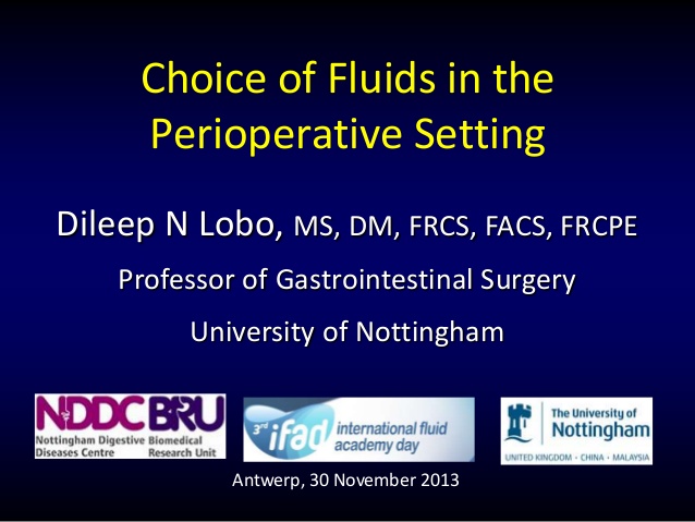 Choice of Fluids in the Perioperative Setting