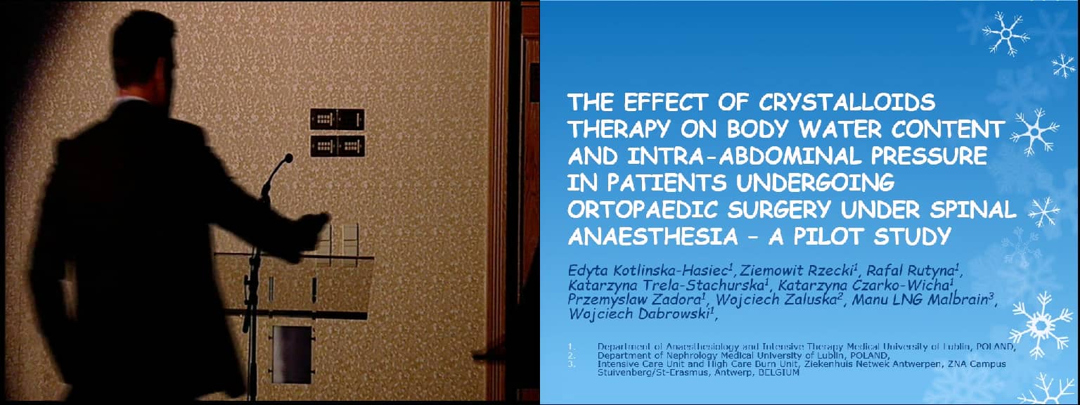 The effect of crystalloid therapy on body water content and intraabdominal pressure in patients undergoing orthopaedic surgery under spinal anaesthesia: A pilot study