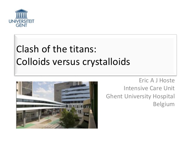 Eric Hoste - Colloids versus crystalloids - IFAD 2011