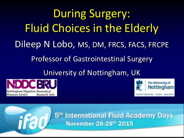 Intraoperative fluids in the elderly