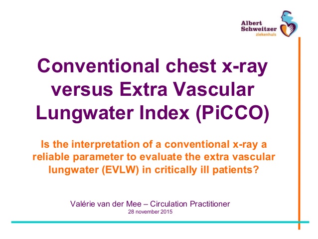 Conventional chest x-ray versus Extra Vascular Lungwater Index (PiCCO)