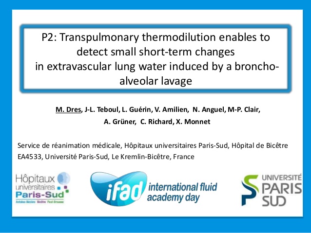 P2: Transpulmonary thermodilution enables to detect small short-term changes in extravascular lung water induced by a broncho-alveolar lavage