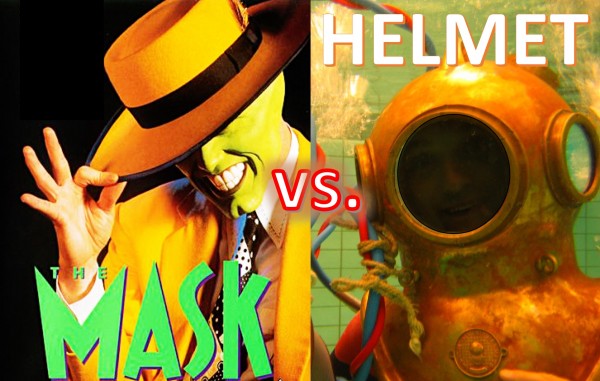 NIV via mask vs. helmet